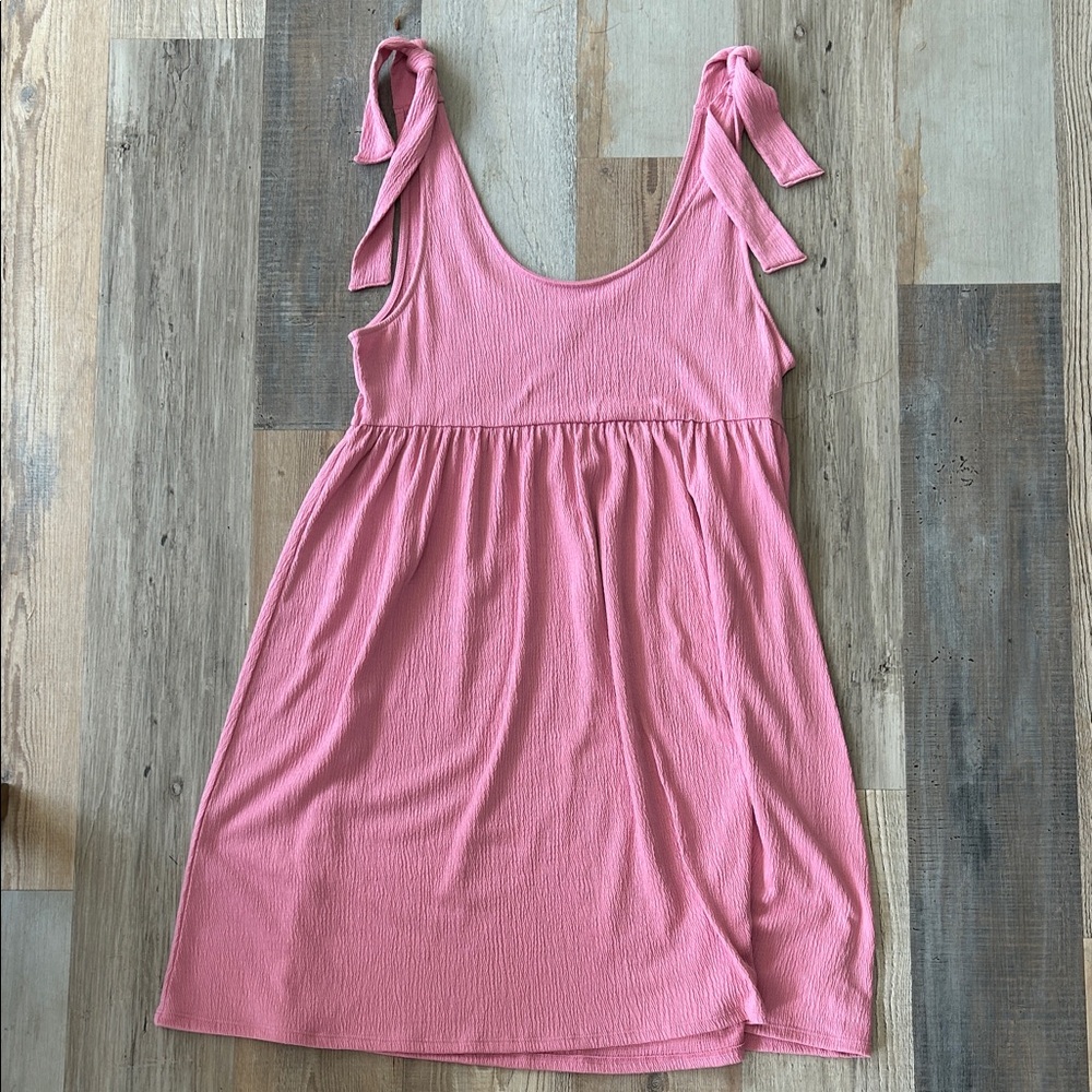 Wild Fable Pink Sleeveless Dress with Bow Straps